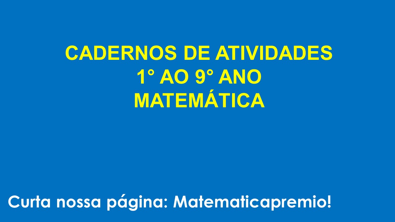 Cadernos De Atividades Matematicapremio 8757