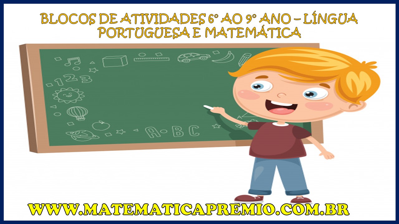 Conjunto de atividades de matemática do bloco de recursos de